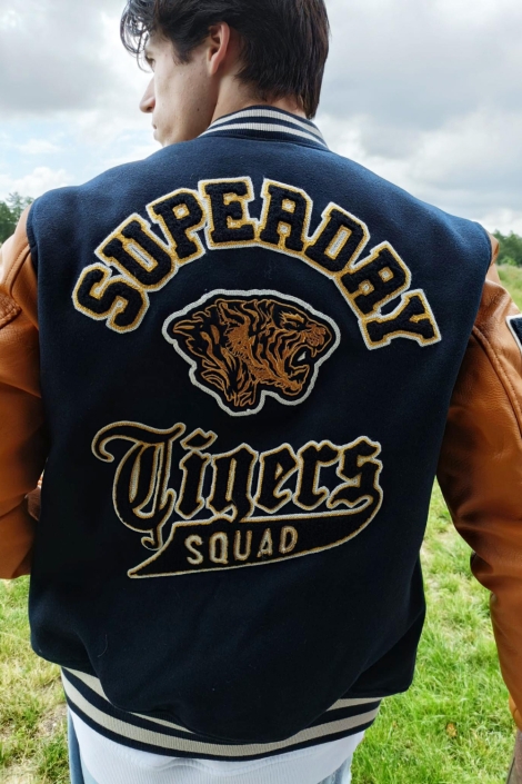 Superdry vintage patched varsity jkt